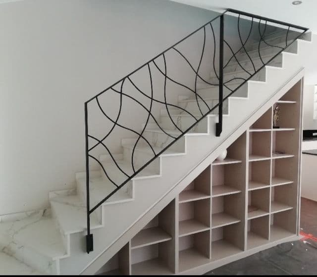 Garde-corps de terrasse en acier avec lisses