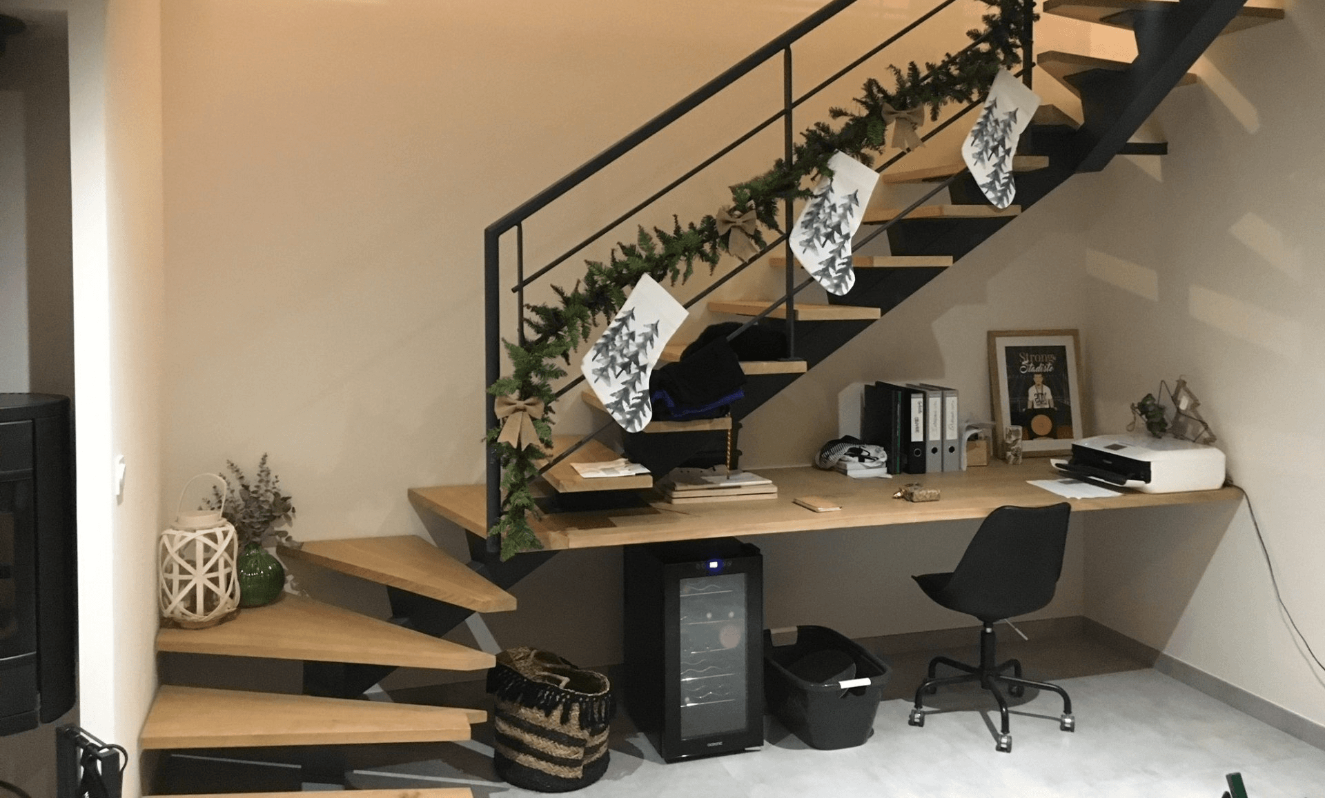 Réalisation métallerie : escalier à crémaillère en acier